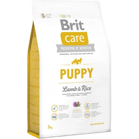 Brit Care (Брит Кеа) Puppy All Breed (3 кг) корм для щенков и беременных сук всех пород с ягненком и рисом